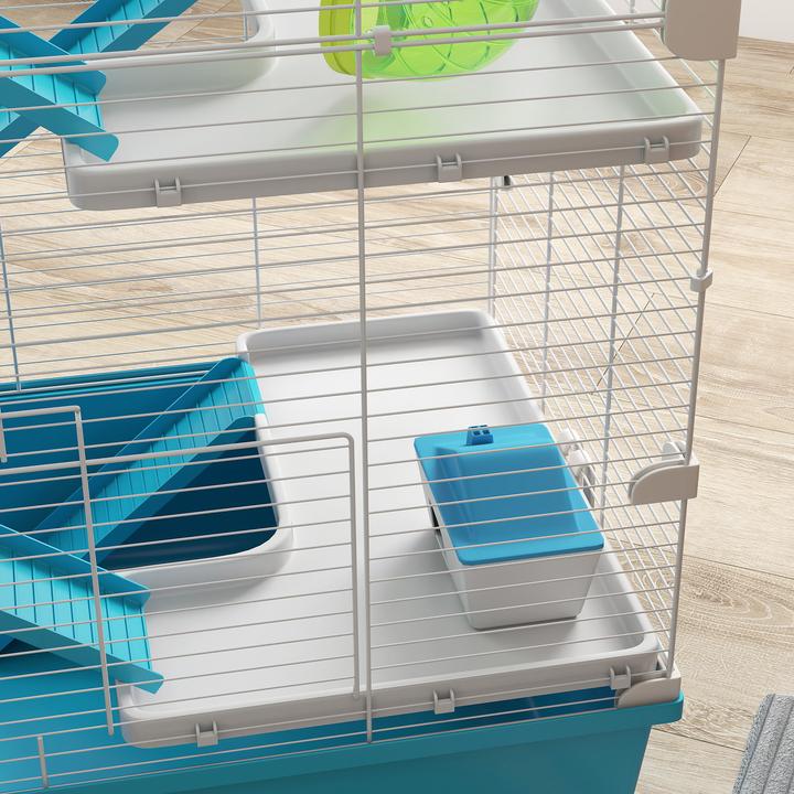 Produktbild PawHut Hamsterkäfig Metall, Kunststoff Hellblau
