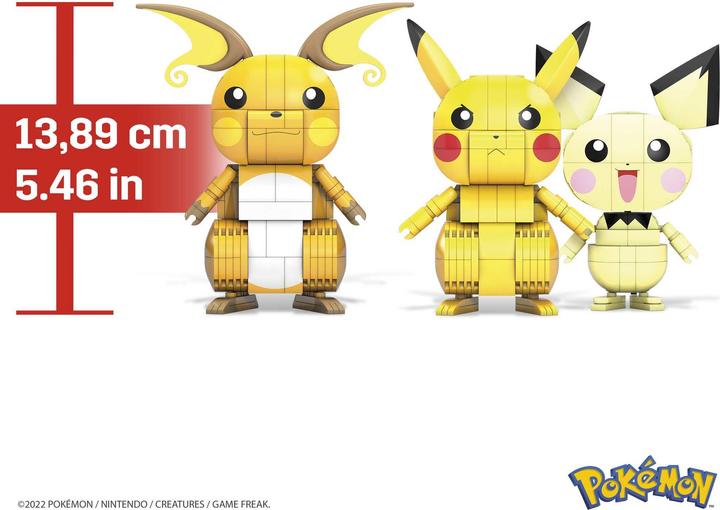 Produktbild Mega Construx Pokémon Trio (Pichu, Pikachu, Raichu)