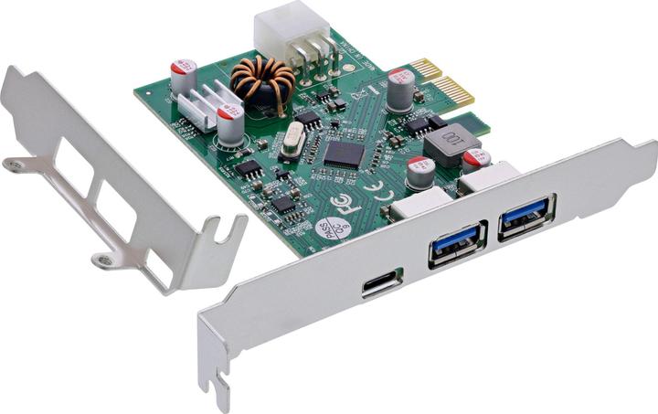 Immagine prodotto InLine Scheda di interfaccia, 2x USB-A, 1x USB-C 3.2 Gen.1, PCIe, PD3.0, con connettore di alimentazione a