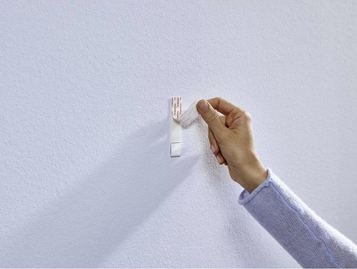 Actual product image tesa Adhesive nail for wallpaper & plaster, 1kg holding power, height-adjustable, can be removed without