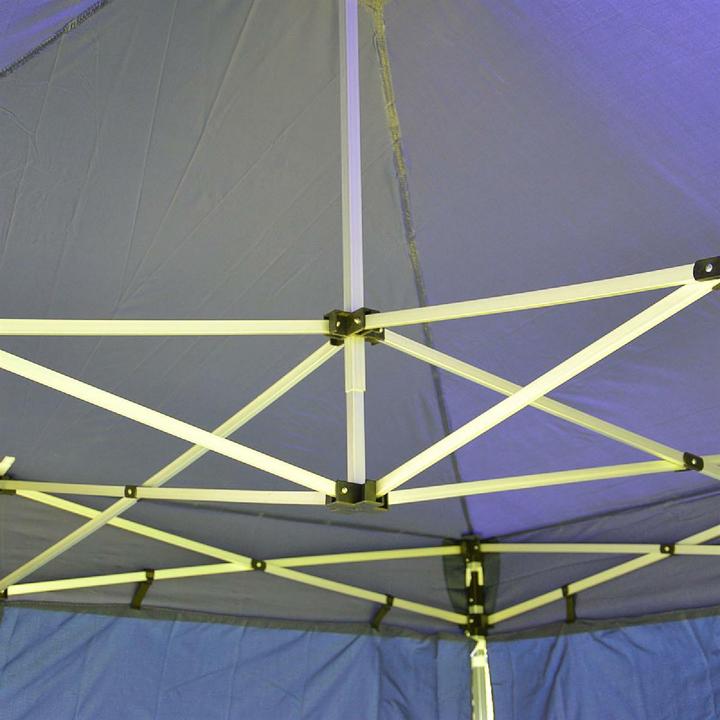 Produktbild VCM PROFI Falt Pavillon Partyzelt mit 2 Seitenteilen 3x3m blau wasserdichtes Dach (300 cm, 300 cm)