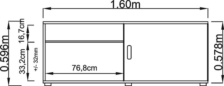 Actual product image Hammerbacher Sideboard (160 x 40 x 59.5 cm)