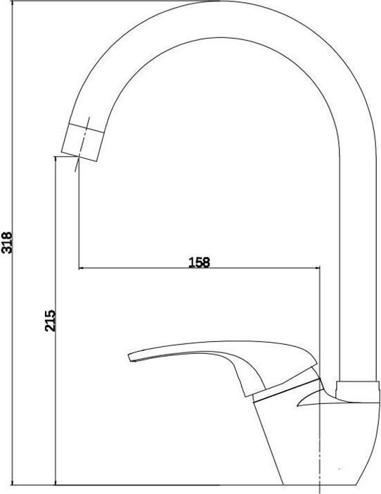 Produktbild Thema_lux Kitchen Faucet With High Beak Df2206b