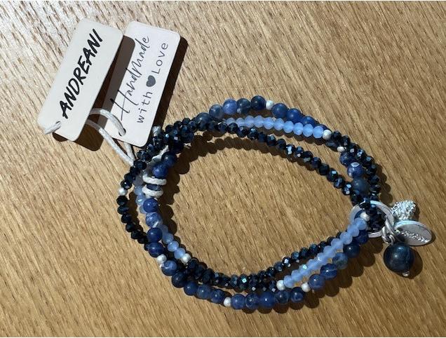 Andreani Armband aus echtem Sodalith mit Anhänger von (19 cm, Echtes Sodalith)