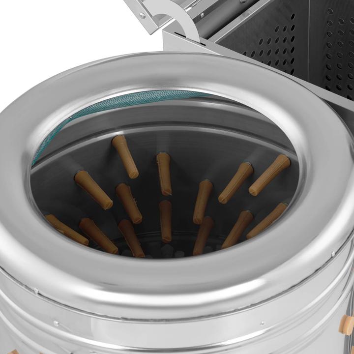 Produktbild Wiesenfield 2-in-1 Hühner Rupfmaschine Brühkessel für Geflügel Hühnerrupfmaschine 3300 W