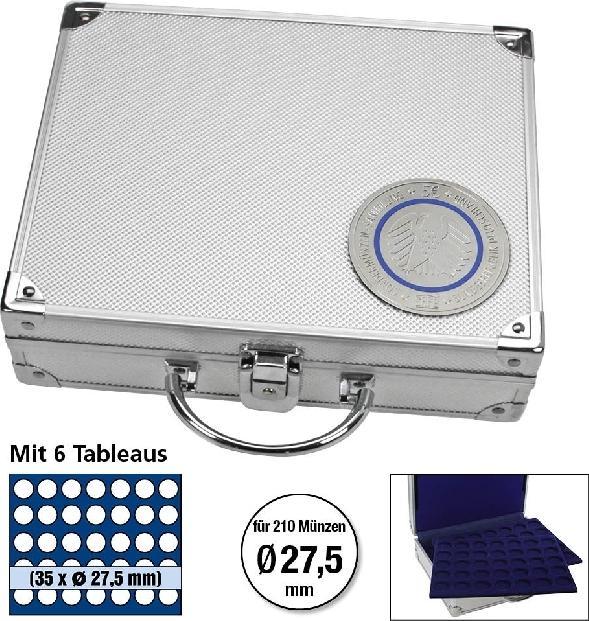 Actual product image Schwäbische Albumfabrik Coin case for 5 Euro coins, with 6 inserts for up to 210 pcs. Coins in 5 Euro format