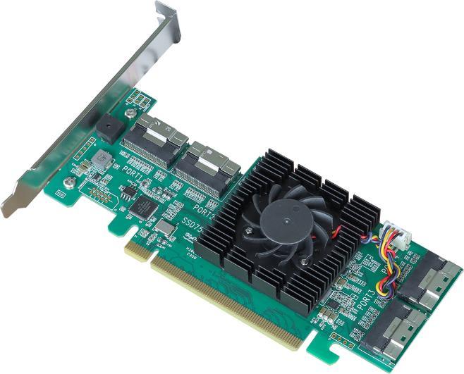 Produktbild HighPoint HighP SSD7580B PCIe 4.0x16 8x U.2P NVMe