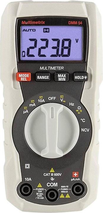 Actual product image Multimetrix DMM 54 Hand-held multimeter digital CAT III 600V Display (counts): 4000 (CAT III 600V)