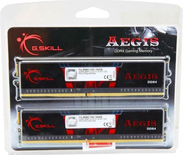 Productafbeelding G.Skill Aegis (2 x 8GB, 2666 MHz, DDR4 RAM, DIMM 288 pin)