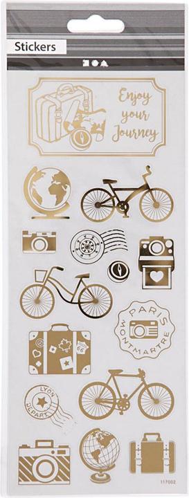 Image du produit Creativ Company Autocollants Or Autour du monde, 1 feuille