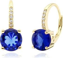 JVD Stunning gold-plated earrings withue zircons SVLE0853XH2GM00