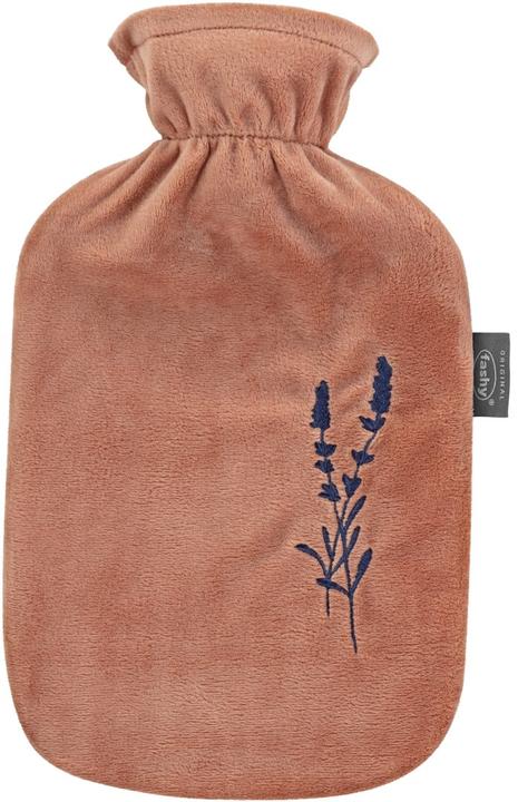 Fashy Wärmflasche 2l Flauschbezug braun Lavendel-Stickerei (2 l)