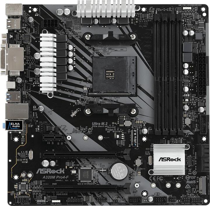 Image du produit AsRock A320M Pro4-F (AM4, AMD A320, mATX)