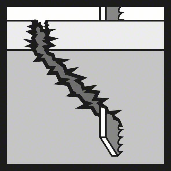 Actual product image Bosch Professional Zubehör PRO Multi Material thick and thin T345XF jigsaw blade, 132 mm, 25 pcs.