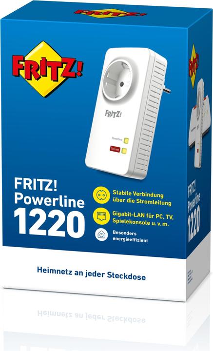 Produktbild AVM FRITZ!Powerline 1220 (1 Stück) (1200 Mbit/s)