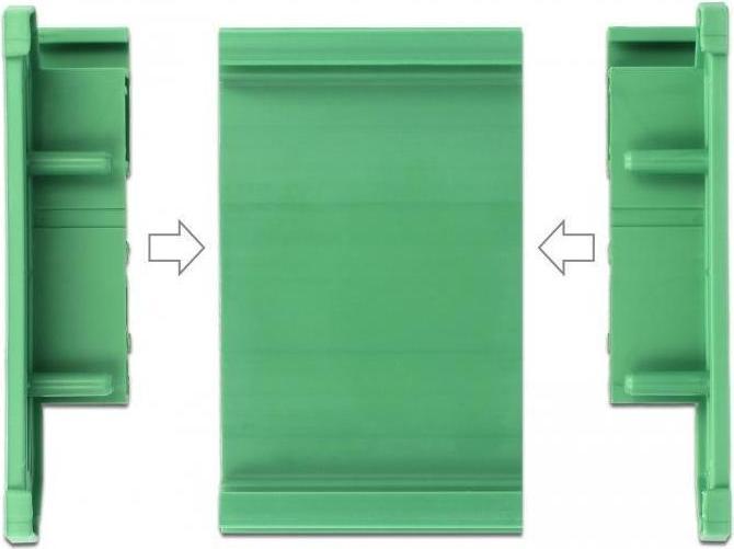 Immagine prodotto Delock Staffa per pannello laterale PCB Din-RAIL, 4 pezzi (G)