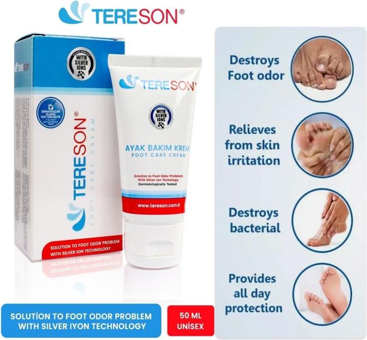 Image du produit Tereson crème pour les pieds, crème contre les odeurs de pieds, unisexe, 50 ml (Déodorants & poudre pour les pieds, 50 ml)