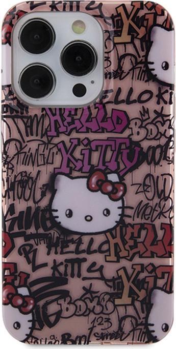 Produktbild Hello Kitty HKHCP15XHDGPTP iPhone 15 Pro Max 6.7" różowy/pink hardcase IML Tags Graffiti (Apple iPhone 15 Pro Max)
