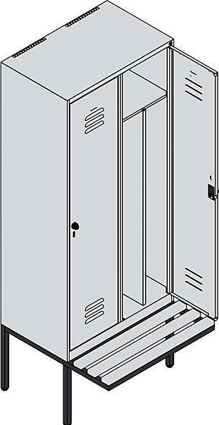 Produktbild C+P Spind Classic PLUS Sitzbank (80 cm, 212 cm)