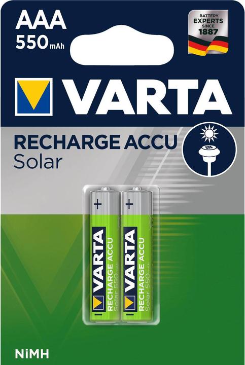 Varta Recharge Accu Solar (2 Stk., AAA, 550 mAh)