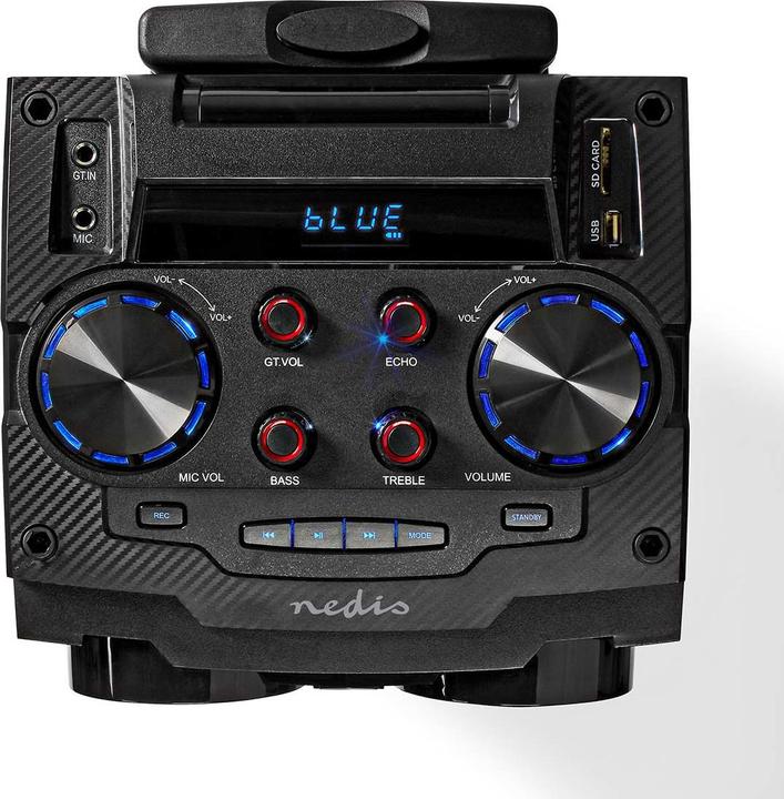 Produktbild Nedis Bluetooth®-Party-Lautsprecher | max. Batteriespielzeit: 6.5 Std | 120 W | Tragegriff | Partyli (6.50 h, Batteriebetrieb)