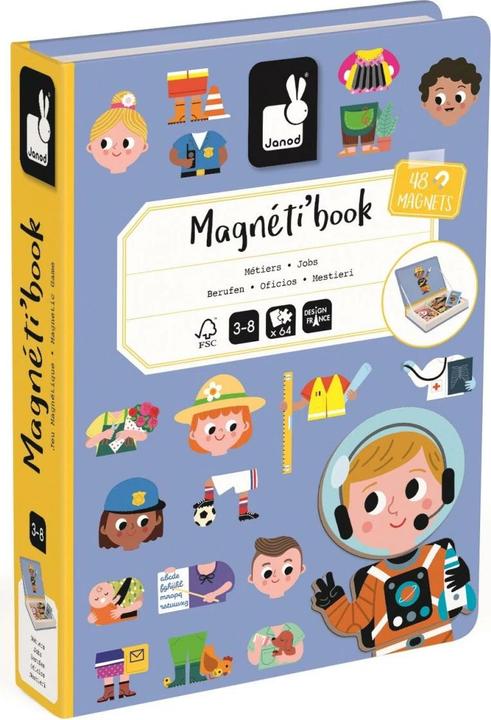 Actual product image Janod Magnetibook - Beroepen (German, French, Italian, English)