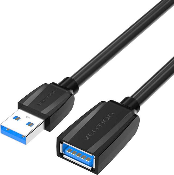 Immagine prodotto Vention Cavo di prolunga USB 3.0, da USB maschio a USB femmina, 2 m (nero) (2 m, USB 3.0)
