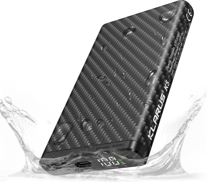 Produktbild Klarus K5 - Wasserdichte Ultralight Powerbank (10000 mAh, 22.50 W, 38.50 Wh)