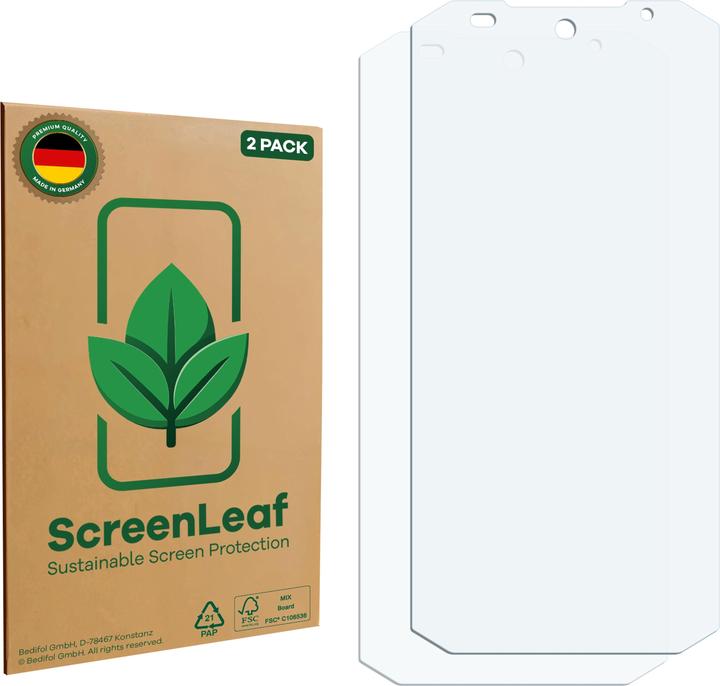 Produktbild ScreenLeaf Schutzfolie nachhaltiger Displayschutz Display Schutz Folie Klar Transparent (2 Stück, Ulefone Armor X)
