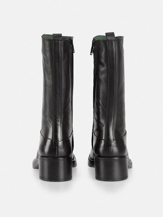 Actual product image Felmini JULITE D930 biker boots with square toe, made from genuine, soft black leather (40)