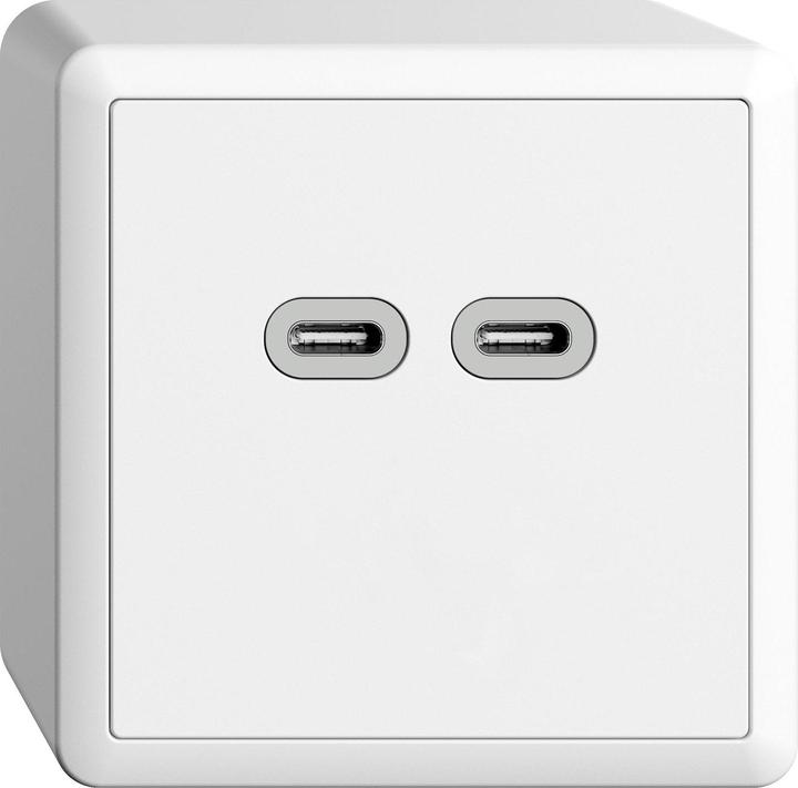 Produktbild Feller USB-Ladesteckdose 2x USB C, 18 W, AP