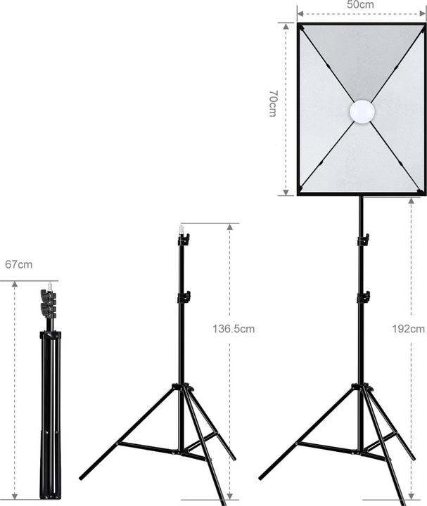 Produktbild Puluz Softbox Dauerlicht mit Stativ (Softbox)