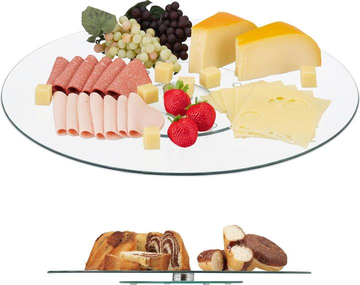 Actual product image Relaxdays Glass Serving Platter, Swivel