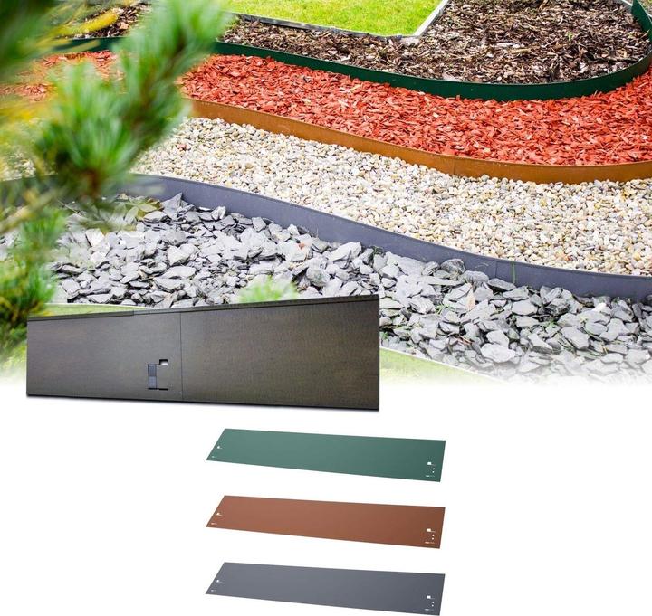 Produktbild Green Split Rasenkanten Metall Höhe 13.5-18.5 | Beeteinfassung | Beetumrandung | Beetbegrenzungen