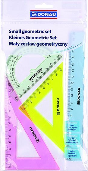 Donau Geometrie-set, klein, anhängerverpackung, farbig sortiert (20 cm)