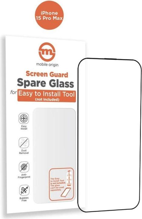 Produktbild Mobile Origin Orange Screen Guard Spare (1 Stück, Apple iPhone 15 Pro Max)