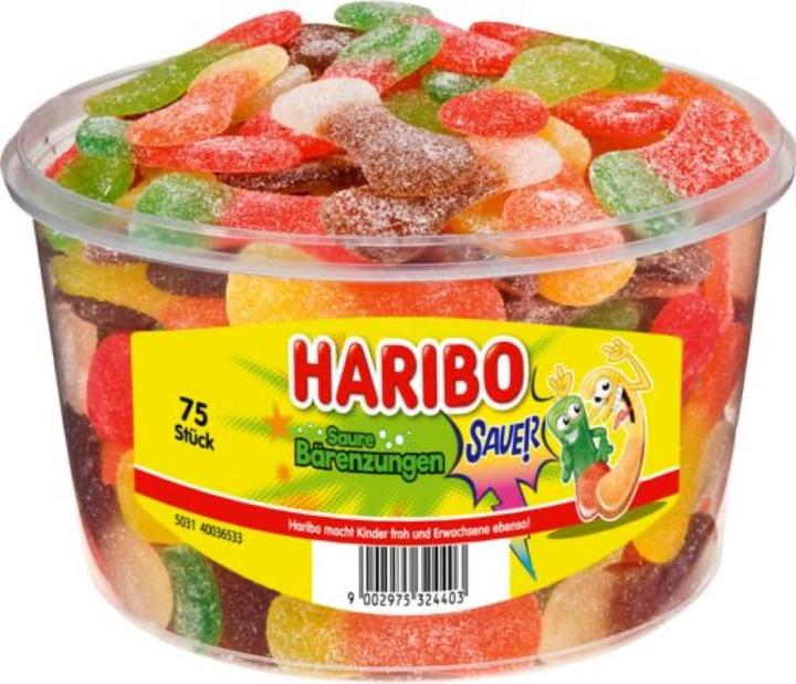 Produktbild Haribo Saure Bärenzungen (1 Stk., 1350 g)