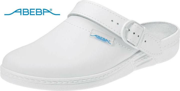 Produktbild Abeba Berufsschuhe EN 20347:2012 OB Clog Gr.37 weiss Leder m.Fersenriemen (OB, 37)