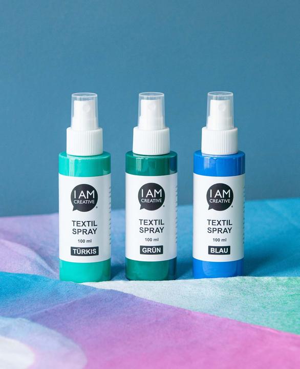 Produktbild I Am Creative Textilspray Set, 100ml, 3 Stk. (Grün, Blau, Türkis, 100 ml)