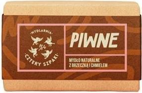Actual product image Mydlarnia Cztery Szpaki Mydło piwne w kostce z Brzeczką i Chmielem 110g