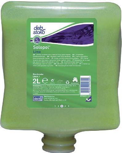 SCJohnson Håndrens Solopol Lime med parfume til Cleanse Heavy 2000 dispensere 2 ltr Grøn,4 fl x 2 ltr/krt (Handseife Nachfüllpackung, 2000 ml)