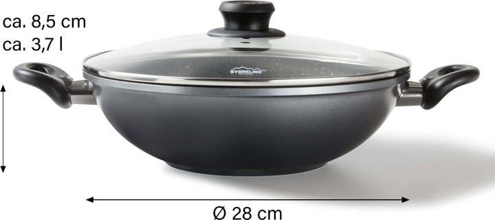 Stoneline Wok (28 cm, Wok Pfanne, Aluminiumguss)