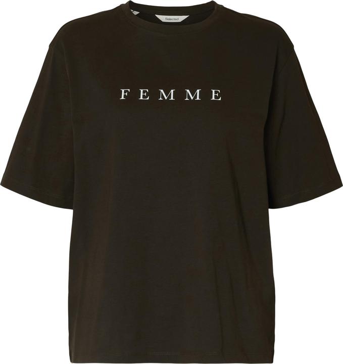 Actual product image Selected Femme Slfvilja Ss Printed Tee W Noos (XS)
