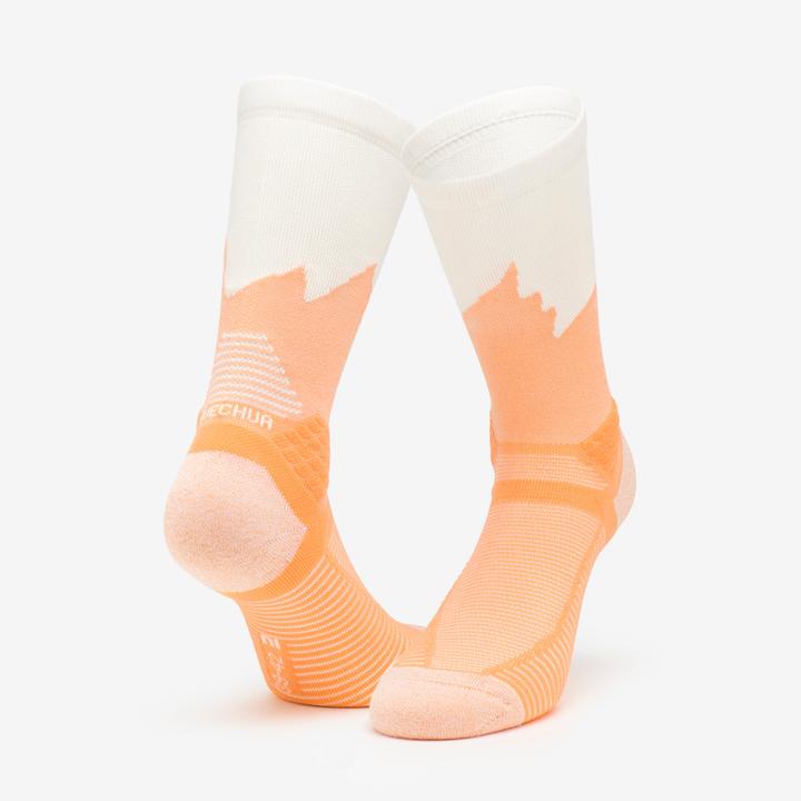 Image du produit Quechua Chaussettes randonnée - hike 500 high gris et abricot x2 paires (35, 38)