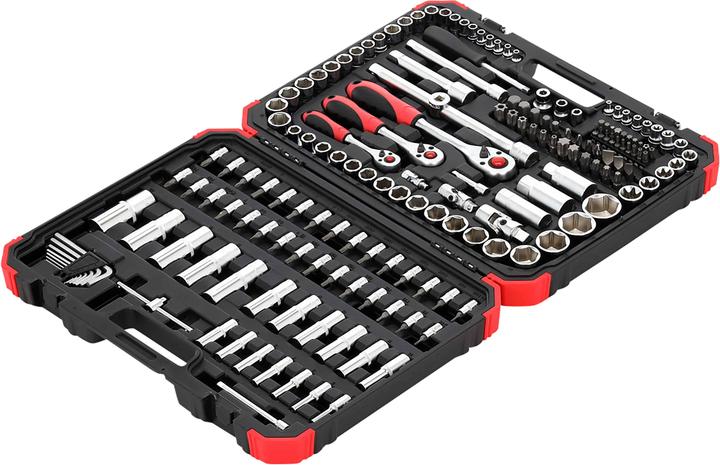 Actual product image Gedore Red red Socket set, 172-piece, With reversible ratchet, ratchets, sockets and bit set (20 mm, 10 mm, 8 mm, 9 mm, 30 mm, 27 mm, 15 mm, 25 mm)
