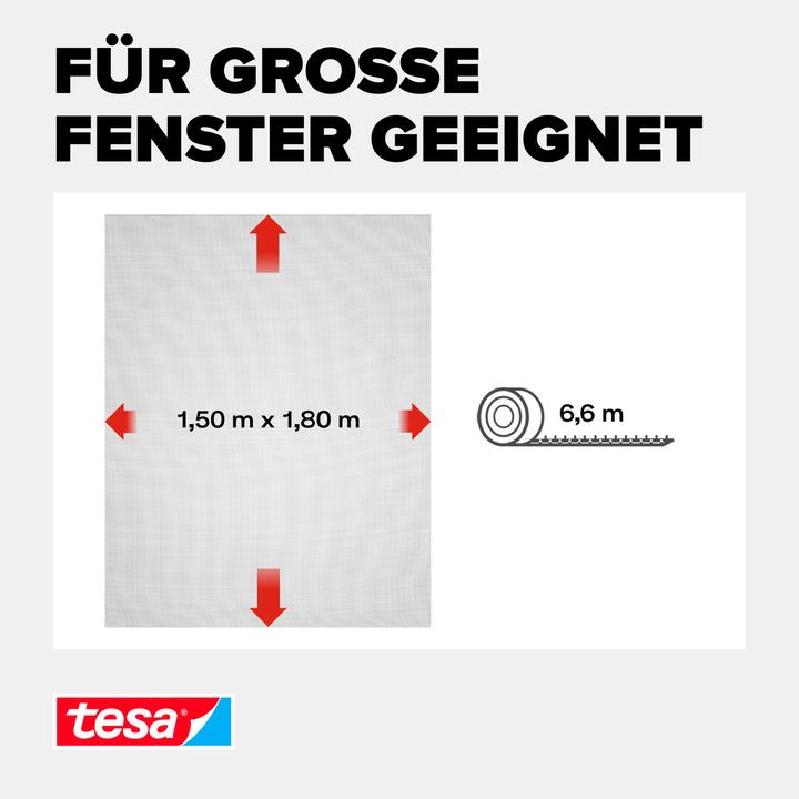 Actual product image tesa Insect screen STANDARD for windows, with Velcro tape, without drilling (150 x 180 cm)