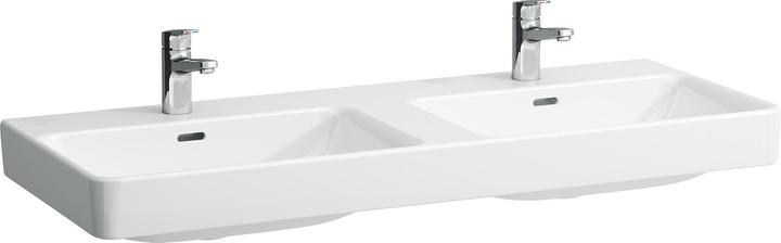 Produktbild Laufen PRO S Doppelwaschtisch, je 1 Hahnloch, mit Überlauf, 1200x460mm, H814966 (1250 mm, 235 mm)