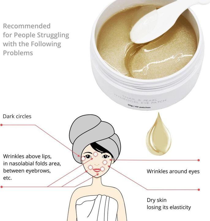 Image du produit Skinsomnia Patch pour les yeux en hydrogel Snail & Pearl (60ea) (Patchs)