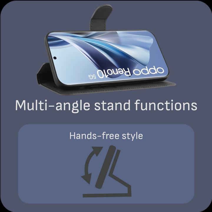 Produktbild Cazy Premium-Geldbörsen-Etui für Oppo Reno10 5G / Reno10 Pro 5G, Magnetisches Geldbörsen-Etui (Oppo Reno 5G)