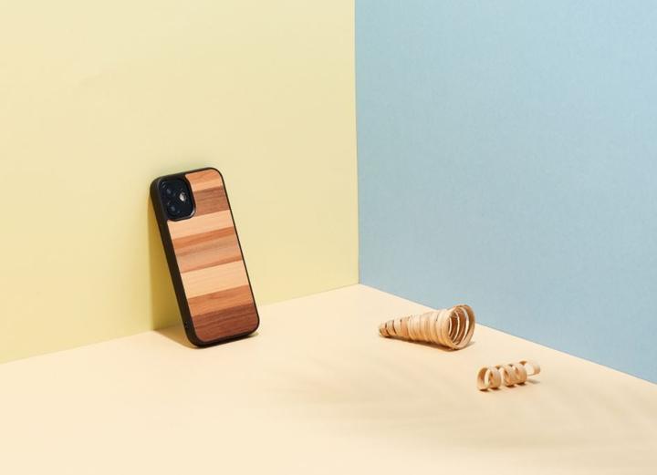 Actual product image Man.Wand &WOOD case for iPhone 12 mini sabbia juodas (Apple iPhone 12 mini)